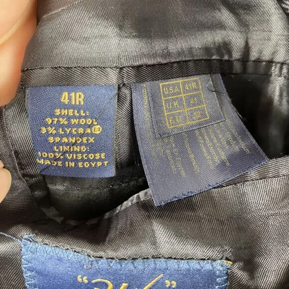 Brooks‎ Brothers Jacket Sports Coat 41 R Madison Fit Navy Pinstripe Wool
